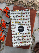 Orange Handloom Cotton Saree With Animal Print Blouse